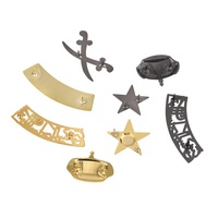 Épingle de revers Unique et délicate plaquée or avec Logo personnalisé Offre Spéciale, étoile de mode creuse pour vêtements