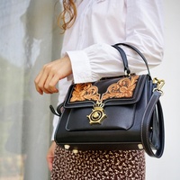 Neuf, magnifique, fait main, vintage, mode été-hiver, luxe, style Sheridan, sculpture personnalisée, cuir véritable, portable