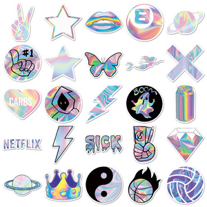 वाटरप्रूफ और यूव प्रतिरोधी अनुकूलित डिजाइन के साथ होलोग्राफिक डाई-कट स्टिकर, मुद्रित विनाइल स्टिकर डाई-कट - Product Image 3