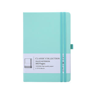 Carnet <span class=keywords><strong>de</strong></span> notes en cuir PU A6 avec bande élastique pour les étudiants, organisateur quotidien d'étude - Product Image 1