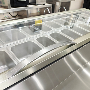 Trung Quốc Thiết Bị Làm Lạnh Salad Bar Mát Thanh Bánh Sandwich Bánh Pizza Chuẩn Bị Truy Cập Tủ Lạnh Bánh Pizza Chuẩn Bị Bảng - Product Image 6