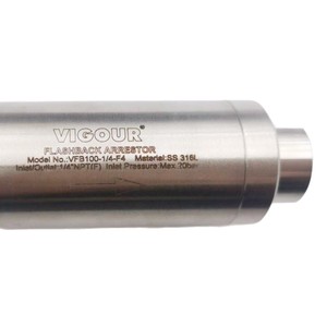 Daken Arretateur de Flamme en Acier Inoxydable 316 1/4 NPT pour Oxygène, Hydrogène, Acétylène, Valve d'Arretateur de Flamme de Retour, Sécurité du Circuit de Gaz en Laboratoire - Product Image 4