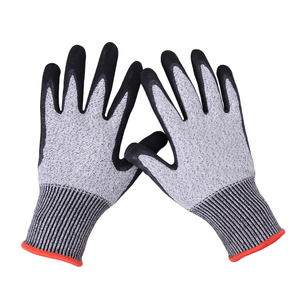 Găng tay làm việc Nitrile với găng tay lò cao su chống cắt cao su Cọ phủ cát với bảo vệ chống cắt tăng cường - Product Image 2
