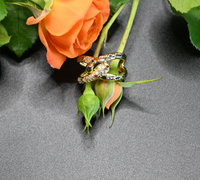 Bague Serpent en Laiton Incrustée de Zircon, Ajustable, Luxe, Usage Quotidien pour Hommes, pour les Fêtes et Événements, avec Pierre Naturelle, Style Unique