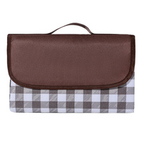 Grande tapis de pique-nique d'extérieur en tissu Oxford, dessus en tissu doux, fond composite ultrasonique imperméable, pliable, couverture de camping, logo personnalisé