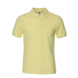 Poloshirt Heren 220G Getailleerde 100% Katoenen Poloshirts Custom Eigen Logo Mode Shirts Heren Korte Mouw