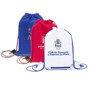 Custom Printed Drawstring Sportpacks New Simple Waterproof Polyester with Pull Rope for Storage Bag for Promotions