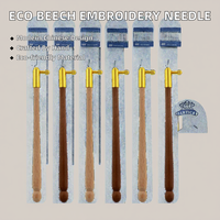 Nouvel ensemble professionnel de crochets à broder en bois durable de style chinois, manche en hêtre, perles et paillettes, pour tricot manuel à domicile