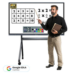 Tableau interactif numérique à écran tactile de 75 pouces <span class=keywords><strong>pour</strong></span> l'enseignement avec fonction d'écriture multi-utilisateurs, panneau plat interactif, tableau blanc intelligent - Product Image 1