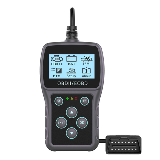 Black OBDII Vehicle Code Reader Automotive Diagnostic Tool for Car Engine Analysis 30V Electric Power 1 Year Warranty