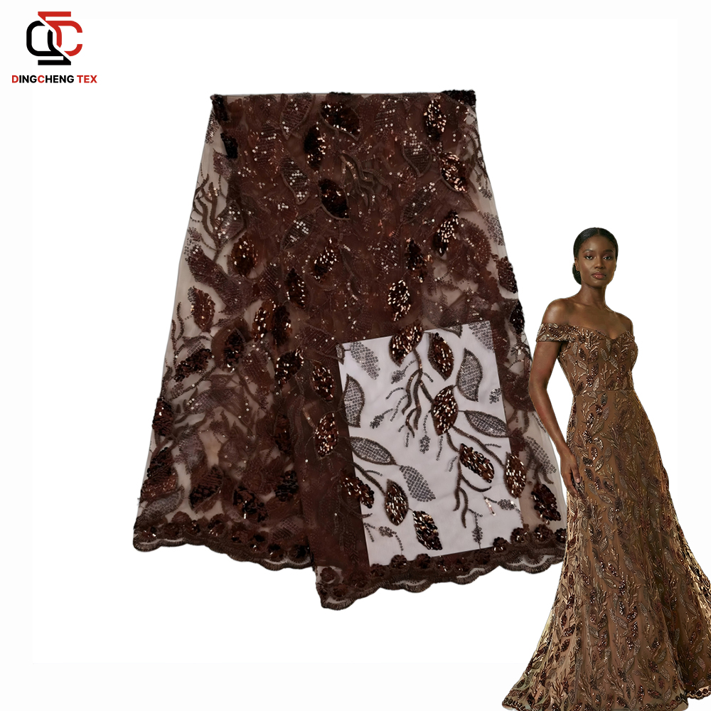 chinese dress ladies Sheer Brown Lace Maxi Dress – AnyaParkerJames main image 1