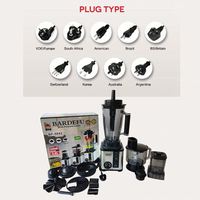 8-in-1 3L Haushalts-Küchenmaschine mit Druckknopfsteuerung, Edelstahl, 15 Geschwindigkeitsstufen, Elektrischer Mixer