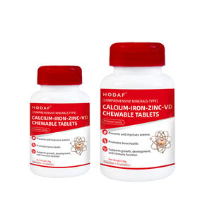 Comprimés de <span class=keywords><strong>calcium</strong></span>, zinc, fer et vitamine D HODAF de qualité supérieure, à croquer, 60 à 100 comprimés, haute puissance, complément alimentaire santé, vente en gros - Product Image 3