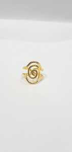 Gold Spiral <b>Statement</b> <b>Ring</b>| Swirl Geometric| Minimalist Abstract | Band Gift for Her | Boho Chic - Product Image 6