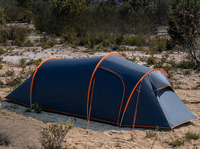 Tente tunnel de luxe 4 saisons imperméable en nylon et silicone double couche 15D pour 2-3 personnes avec grand vestibule pour camping en extérieur (OEM)