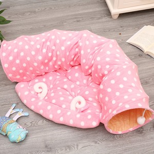 Cama Túnel Dobrável para Gatos com Abrigo Aconchegante, Tubo de Brincar, Ninho para Animais de Estimação para Todas as Estações, Brinquedo para Gatinhos e Cães Pequenos - Product Image 5