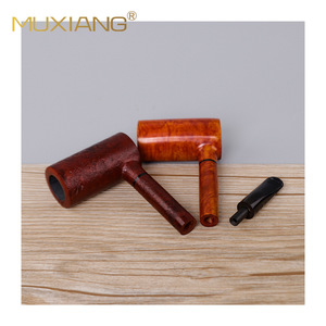 Muxiang Handmade Briarwood Pipe Straight Type Tobacco Pipe Customizable For Personal Gift - Product Image 5