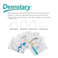 Fil orthodontique rectangulaire torsadé en NiTi super élastique Denrotary multi-usage pour l'hygiène buccale, instruments dentaires colorés