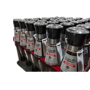 Mini moulin manuel d'assaisonnement de 90ml corps en verre noyau en céramique salière <span class=keywords><strong>et</strong></span> poivrière noire moulin à épices - Product Image 1