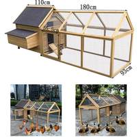 Poulailler en bois d'extérieur extra large de luxe imperméable pour cailles et poulets, cage pour animaux de basse-cour