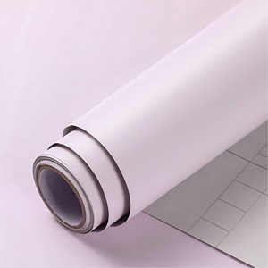 Papier peint auto-adhésif imperméable en PVC couleur unie rouleau de vinyle doux au toucher pour cuisine salon hôtel Films décoratifs - Product Image 4
