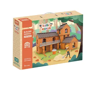 Diy 건축 건물 Brickwork 교육 장난감 아이 자유로운 놀이 학습 게임 소형 빨간 벽돌