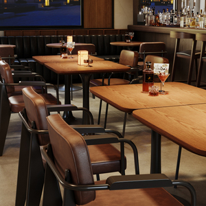 2025 américain rétro en bois massif Bistro Table chaise combinaison Amérique Style cafés Bars Restaurants ensemble de meubles - Product Image 2