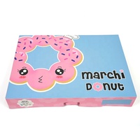 Boîte d'emballage pliable pour donuts et desserts, personnalisable en couleur avec logo, pour boulangeries et cafés (vente en gros)