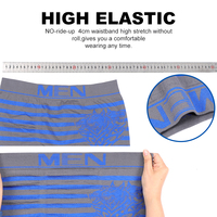 Boxers pour hommes à motif loup rayé, taille élastique, tissu respirant et doux, sous-vêtements pour hommes, usage quotidien, couleurs mélangées, stock en gros