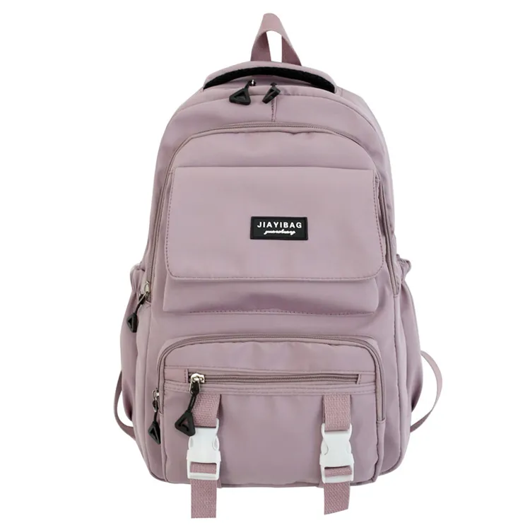 waterproof new cute oxford low price small purple adult korean style fashionable student school bag for high school teenage girl