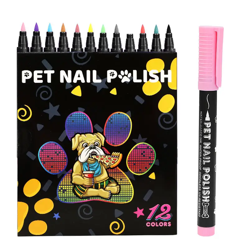 Hund und Katze Nagelkunst Zeichenstift Haustier einzigartigezubehör Nagel Graffiti Stift Hundzubehör Zubehör Haustierpflege-Set Nagelstift