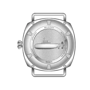 Reloj de buceo de titanio para hombre, cronógrafo de plata inoxidable completo, S9721G, personalizado, movimiento automático, azul