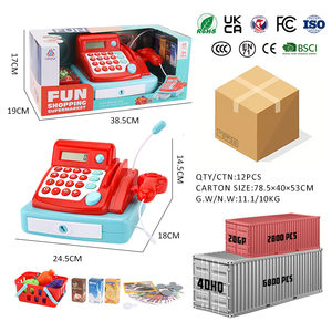 Juego de simulación para niños, casa electrónica, supermercado, juguetes, sistema de máquina, <span class=keywords><strong>caja</strong></span> <span class=keywords><strong>registradora</strong></span> de juguete - Product Image 6