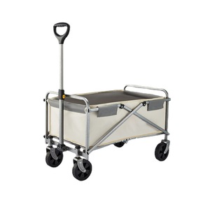 Pride Camping <b>Cart</b> 4-Wheel <b>Foldable</b> Lightweight Portable Shopping <b>Cart</b> Brown Metal Frame - Product Image 3