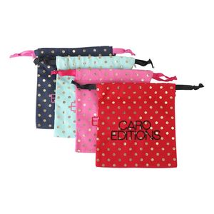 Bolsitas de Tela de Lona de Algodón Ecológicas Personalizadas con Logotipo Bordado Multicolor, Bolsas de Regalo para Joyería, Bolsas Protectoras contra el Polvo - Product Image 1