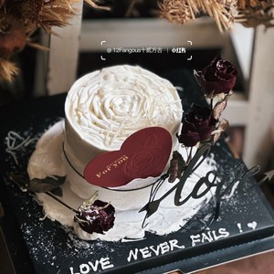 ของตกแต่งเค้กวันวาเลนไทน์รูปหัวใจอะคริลิคพร้อมดอกกุหลาบและข้อความรักสำหรับติดหน้าเค้ก - Product Image 2