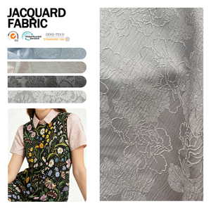 ผ้าแจ็คการ์ดเนื้อโบรเคดพิมพ์ลายดอกไม้แบบ 3 มิติ ผิวสัมผัสพิเศษ เงางาม สำหรับชุดดีไซเนอร์ รุ่นใหม่ล่าสุด - Product Image 1
