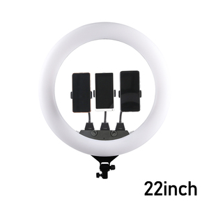Espejo de Maquillaje con Anillo de Luz LED de 22 Pulgadas (55.5 cm) para Fotografía y Selfies, con Soporte para Teléfono y Trípode - Product Image 2