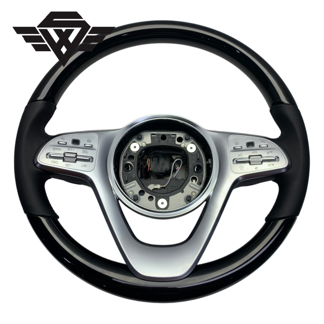 Piano Black Peach Wood Car Steering Wheel Suitable for Benz W204 W205 E300 GLA 809 AMG Superior Custom Style