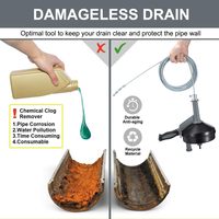 Déboucheur de drain flexible de 25 pieds avec adaptateur pour perceuse, serpentin de plomberie manuel pour cuisine, salle de bain, douche, évier