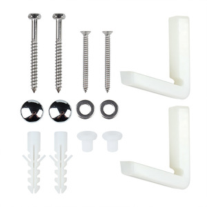 Kit de fixation pour siège de toilette Aojiele, acier inoxydable 304, support en forme de L, vis et chevilles pour accessoires de salle de bain - Product Image 1