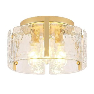 Iluminación en Stock: Lámpara LED Moderna Dorada con Pantalla de Cristal para Entrada/Baño, Montaje en Superficie para Techo de Dormitorio (Especificaciones de EE. UU.) - Product Image 4