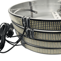 Kit d'éclairage de jante LED 4 pièces à 5 rangées, 17 pouces, blanc, 12-13,8 V, 40 W, étanche IP67, pour modification automobile