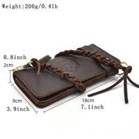 Männer Kuh Leder Vintage Handy Brieftasche Anti Diebstahl Brieftasche Dragon Emboss Lange Brieftasche