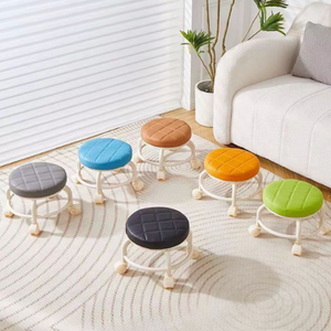 Tabouret pivotant moderne pour la maison, à roulettes universelles en PP, pour enfants, déménagement, travaux ménagers, sécurité dans la salle de bain - Product Image 2