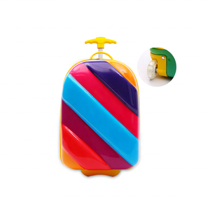 Bouncie Multicolor <strong>Rainbow</strong> Children <strong>Suitcase</strong> 16 Inch Luggage Kids Trolley Bag Spinner Cartoon Unisex Hard ABS Fashionable 1pc - Product Image 4