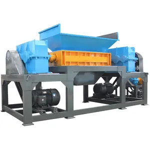 Máquina trituradora de la mejor calidad, máquina de reciclaje de plástico, PP, PE, PVC, chatarra, trituradora de doble eje, fabricada en China