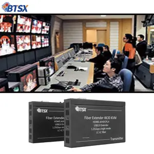 Bitvisus 3840x2160@30Hz HDMI Fibra de Fibra de Áudio de Saída 20Km RS232 KVM EDID HDMI Extensor