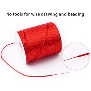 <span class=keywords><strong>Cordon</strong></span> en macramé en nylon satiné soyeux, plat, tressé, pour chaussures, jouets, perles, accessoires de bricolage, sacs en queue de rat colorés, vêtements - Product Image 4