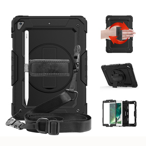 Protector de pantalla, correa para manos y funda con correa para el hombro para <span class=keywords><strong>iPad</strong></span> 9,7 2017/2018 <span class=keywords><strong>Pro</strong></span> 9,7 2016 Air 2, funda con soporte giratorio - Product Image 1